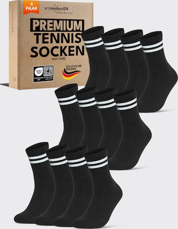 sockenkauf24 Athletic Socks in Black: front