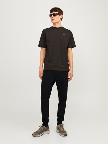 JACK & JONES Tapered Trousers 'Will Fusion' in Black
