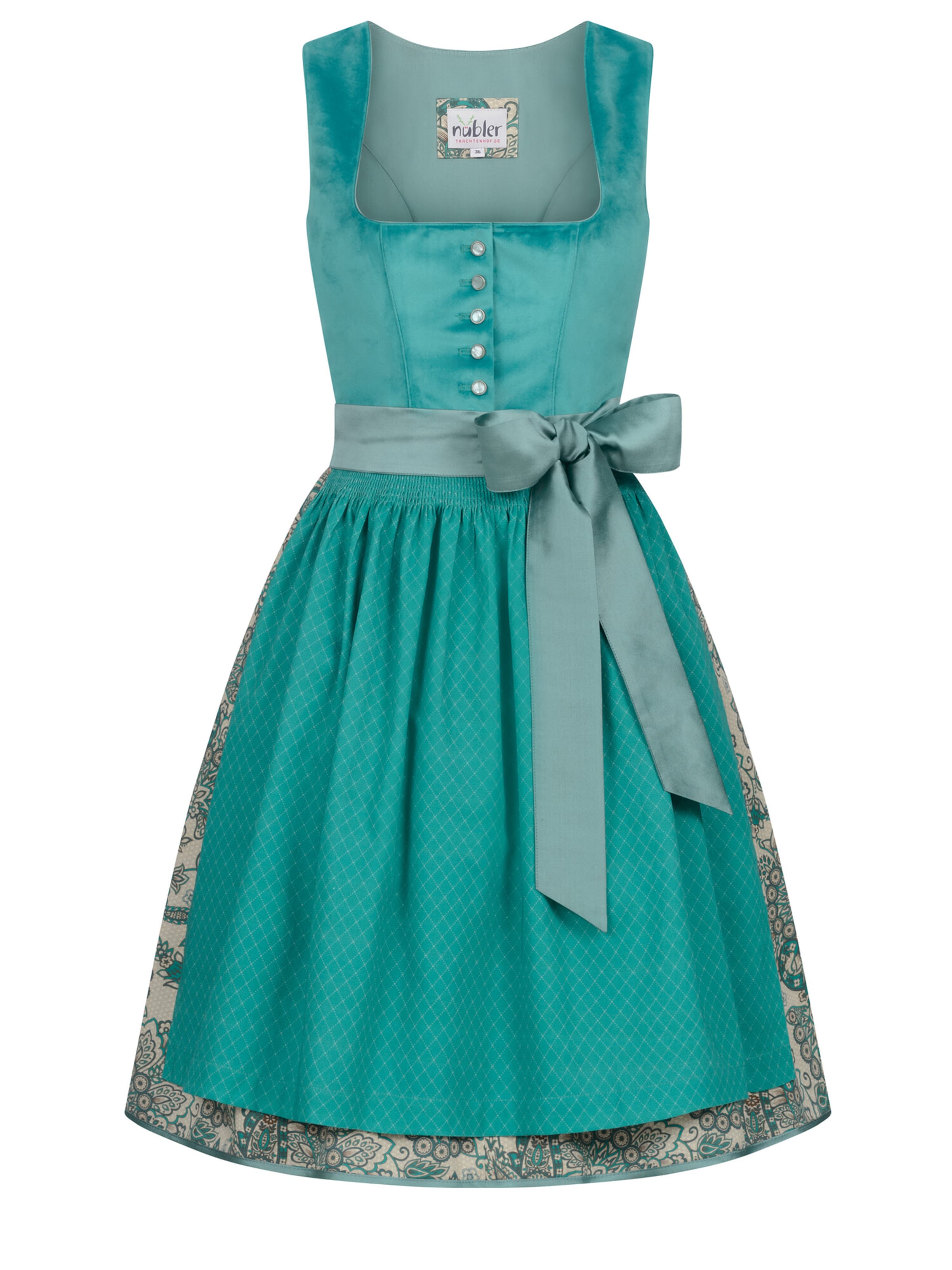 Trachtenhof Nübler Dirndl 'Dirndl midi Gina' in Blue: front