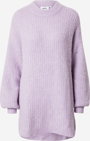 Moves Oversized Sweater 'Obsta' in Purple: front