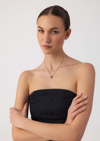 Chaîne 'Sleeky Red Heart' PURELEI en argent : devant