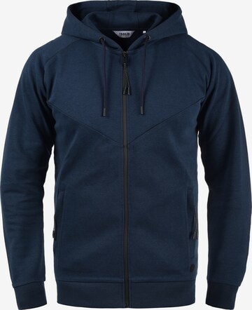 !Solid Zip-Up Hoodie 'Gelbert' in Blue: front