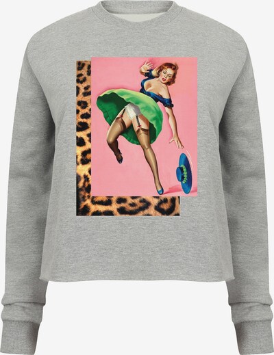 Openspace Sweatshirt in braun / grau / grün / pink, Produktansicht