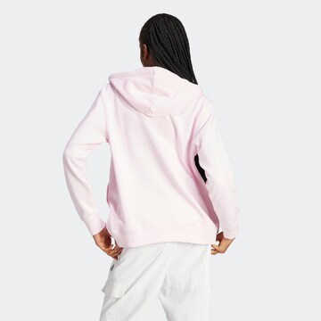 ADIDAS SPORTSWEAR Athletic Zip-Up Hoodie 'Essentials' in Pink