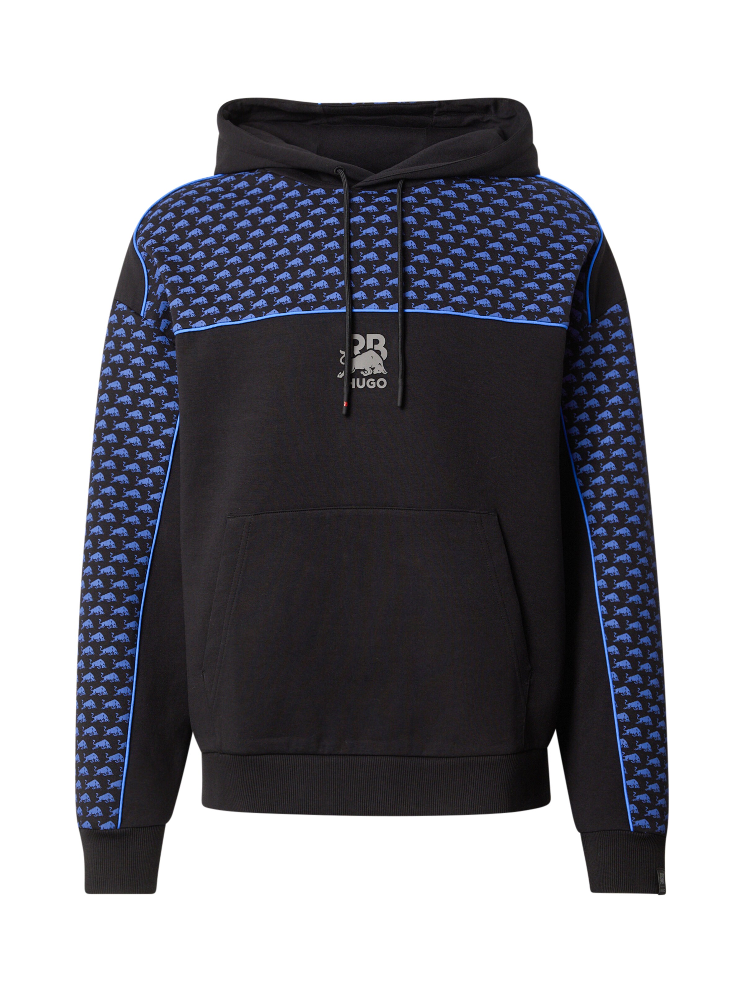 HUGO Суичър 'Dilverston_RB' в черно: отпред