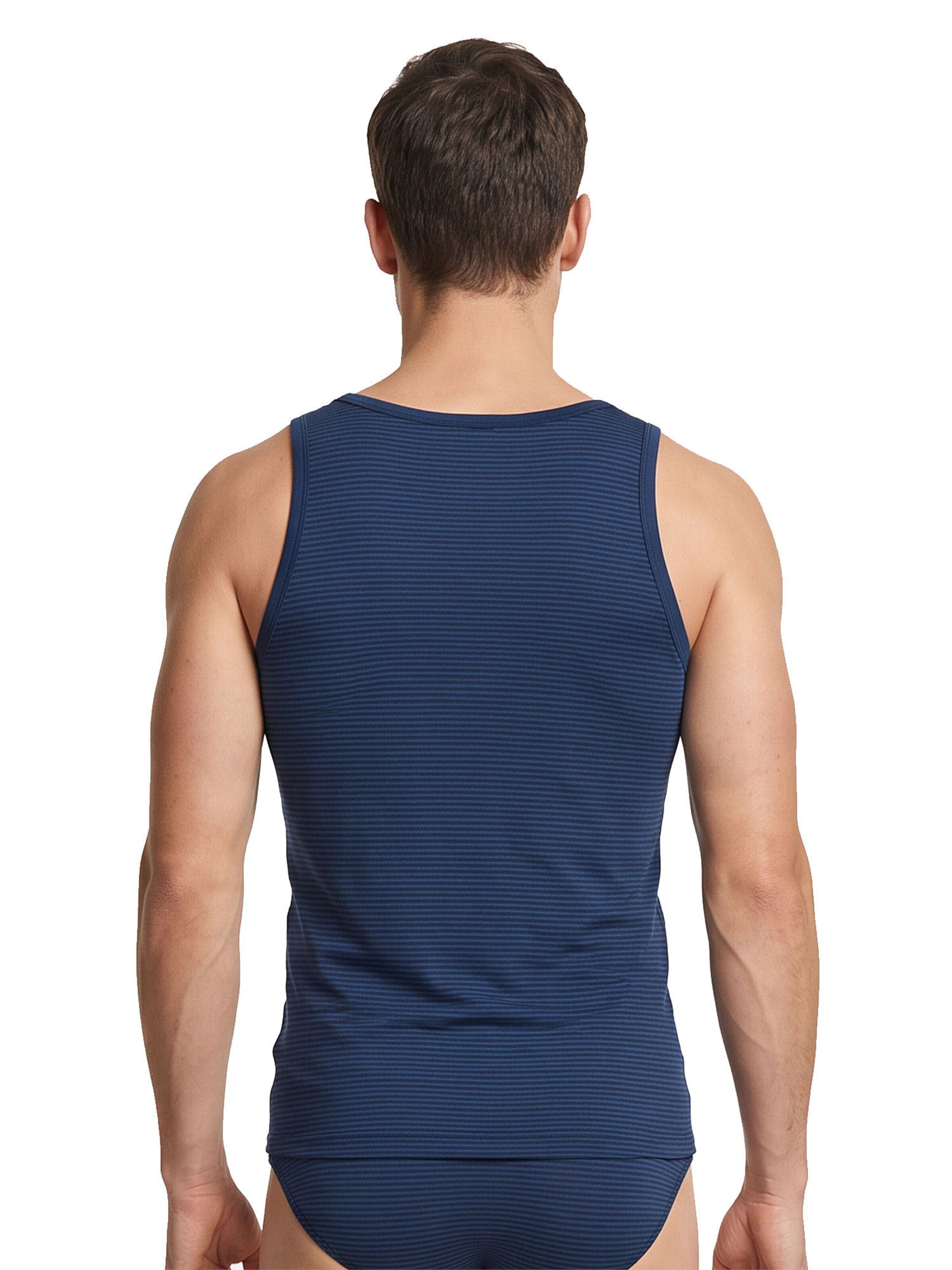 Ammann Undershirt 'Jeans Feinripp' in Blue