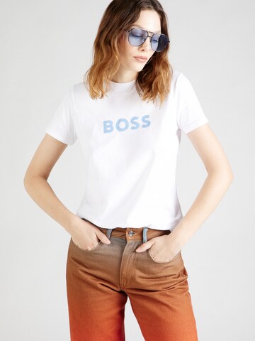 BOSS - Camisa 'Elogo 5' em branco