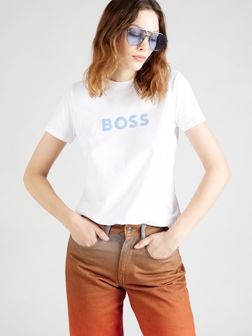 BOSS Orange Shirt 'Elogo 5' in Wit