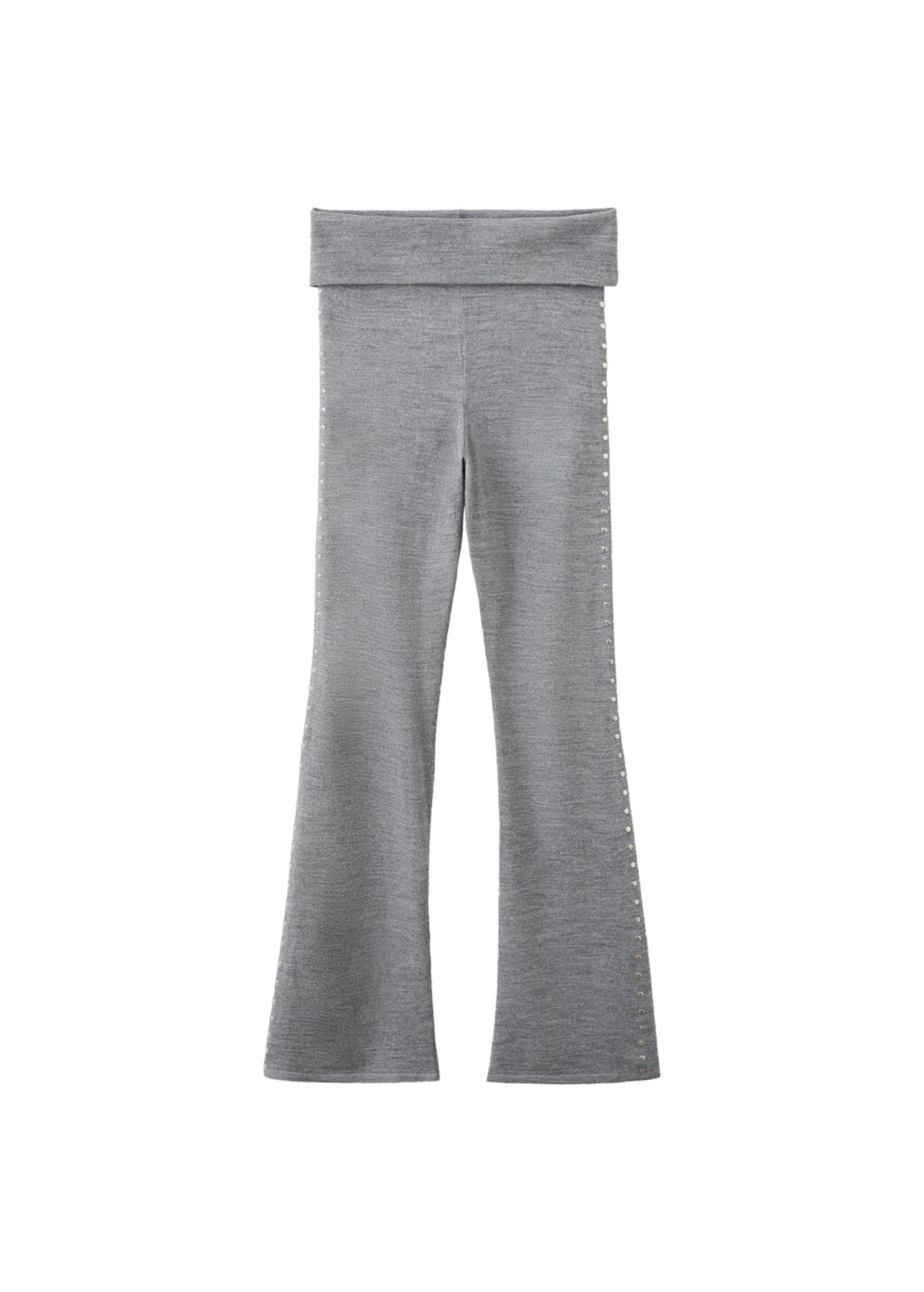 MANGO Flared Pants 'Studis' in Grey: front