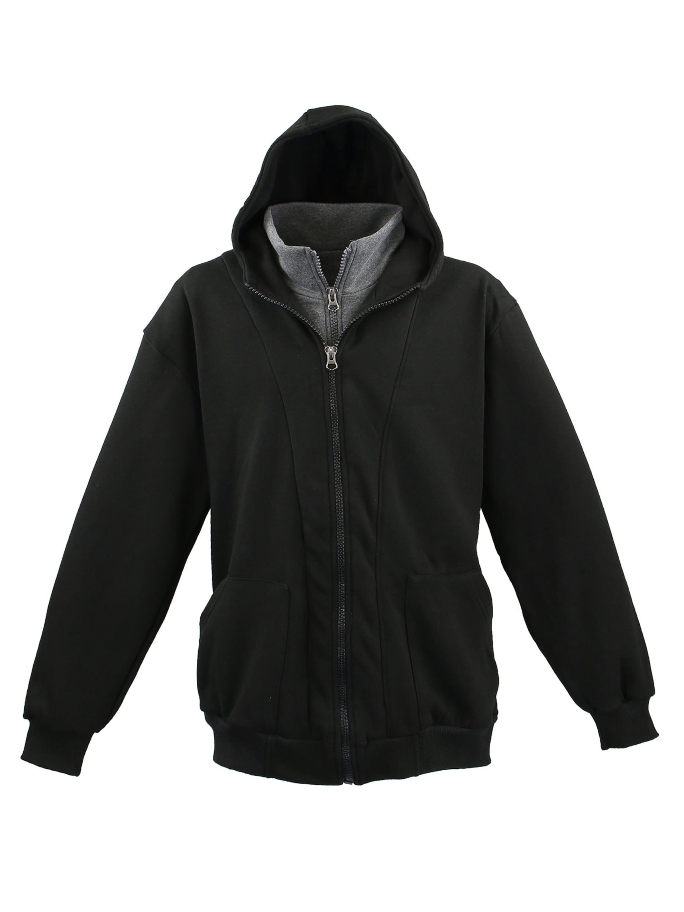 Veste de survêtement 'LV-109 Übergrößen' Lavecchia en noir : devant