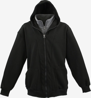 Veste de survêtement 'LV-109 Übergrößen' Lavecchia en noir : devant