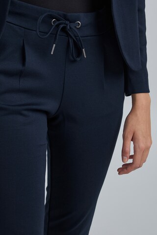 b.young Tapered Bandplooibroek 'Rizetta' in Blauw
