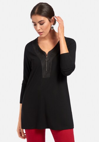 Emilia Lay Langarmshirt in Schwarz: predná strana