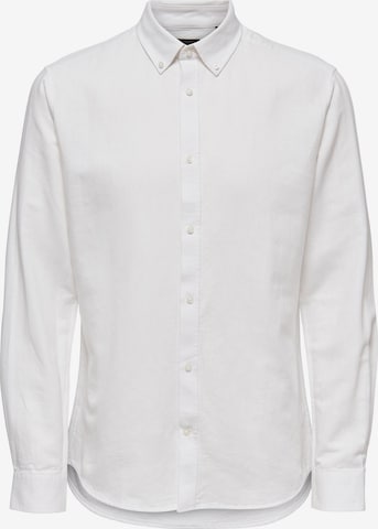 Only & Sons Button Up Shirt 'Arlo' in White: front