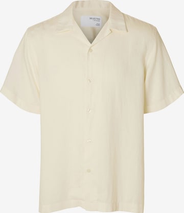 Chemise 'SLHNoa' SELECTED en beige : devant