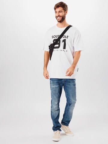 SOUTHPOLE T-shirt i vit