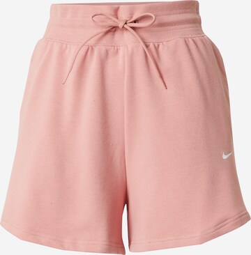 Regular Pantalon de sport NIKE en rose : devant