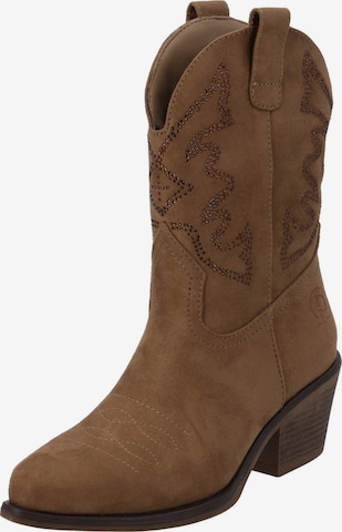Palado by Sila Sahin Cowboystiefel 'Meldy' in Braun: Vorderseite