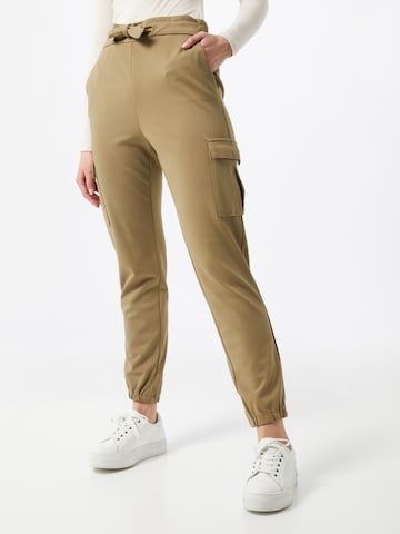 Effilé Pantalon cargo 'Poptrash' ONLY en vert : devant