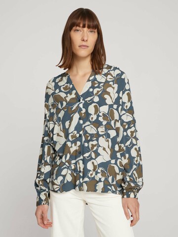 TOM TAILOR Blouse in Blauw: voorkant