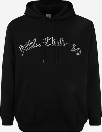 Jack & Jones Plus Sweatshirt 'CLUB' in Schwarz: front