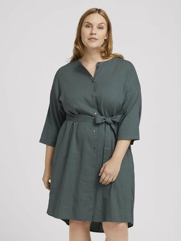 Tom Tailor Women + Shirt dress in Grey: front