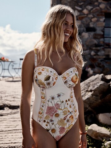 Next T-shirt Swimsuit in White