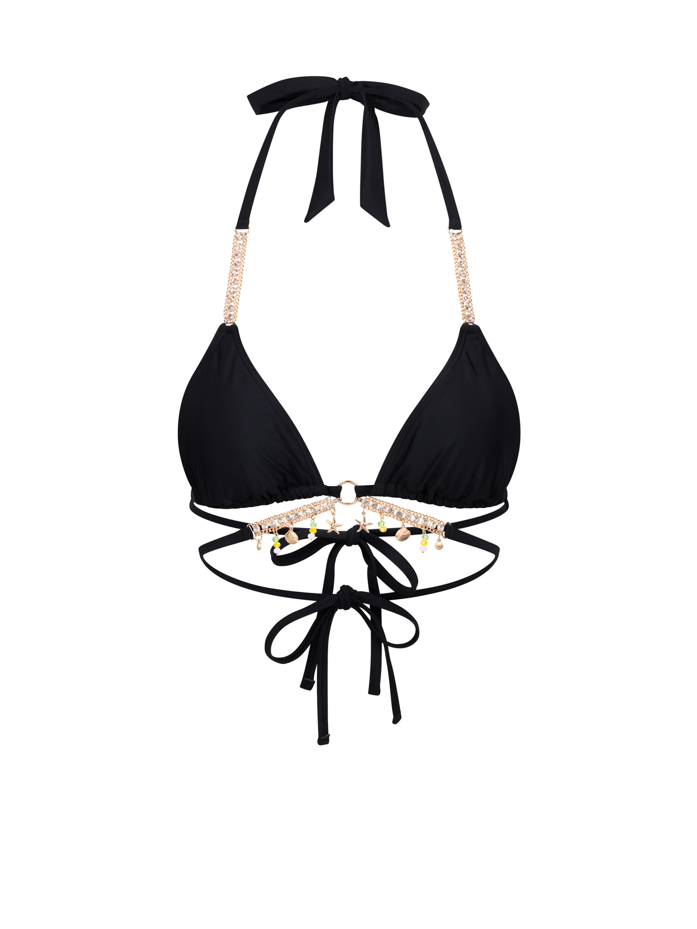 Moda Minx Bikinitop 'Seychelles' in Schwarz: Vorderseite