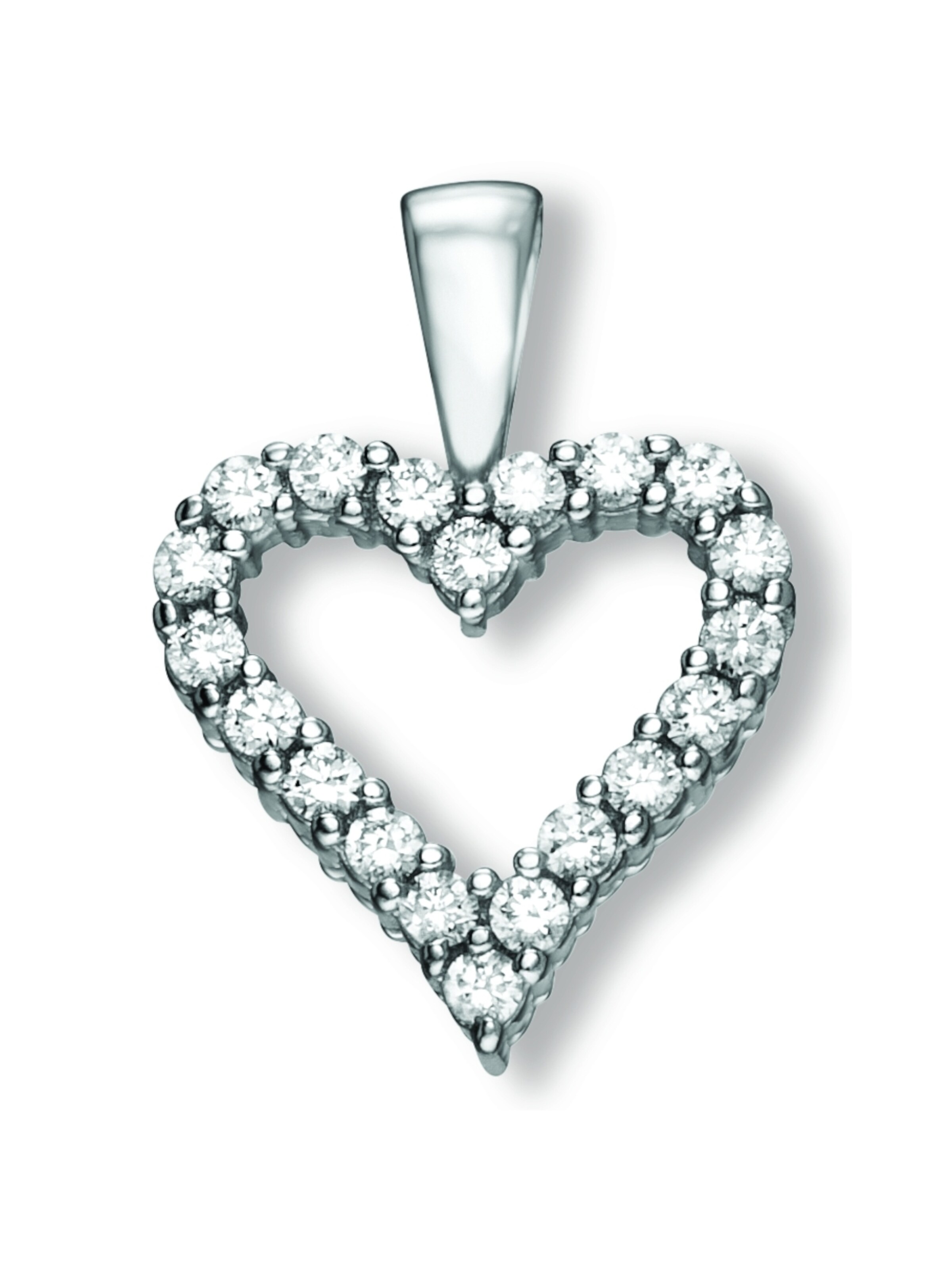 ONE ELEMENT Anhänger 'Herz' in Silber: Vorderseite