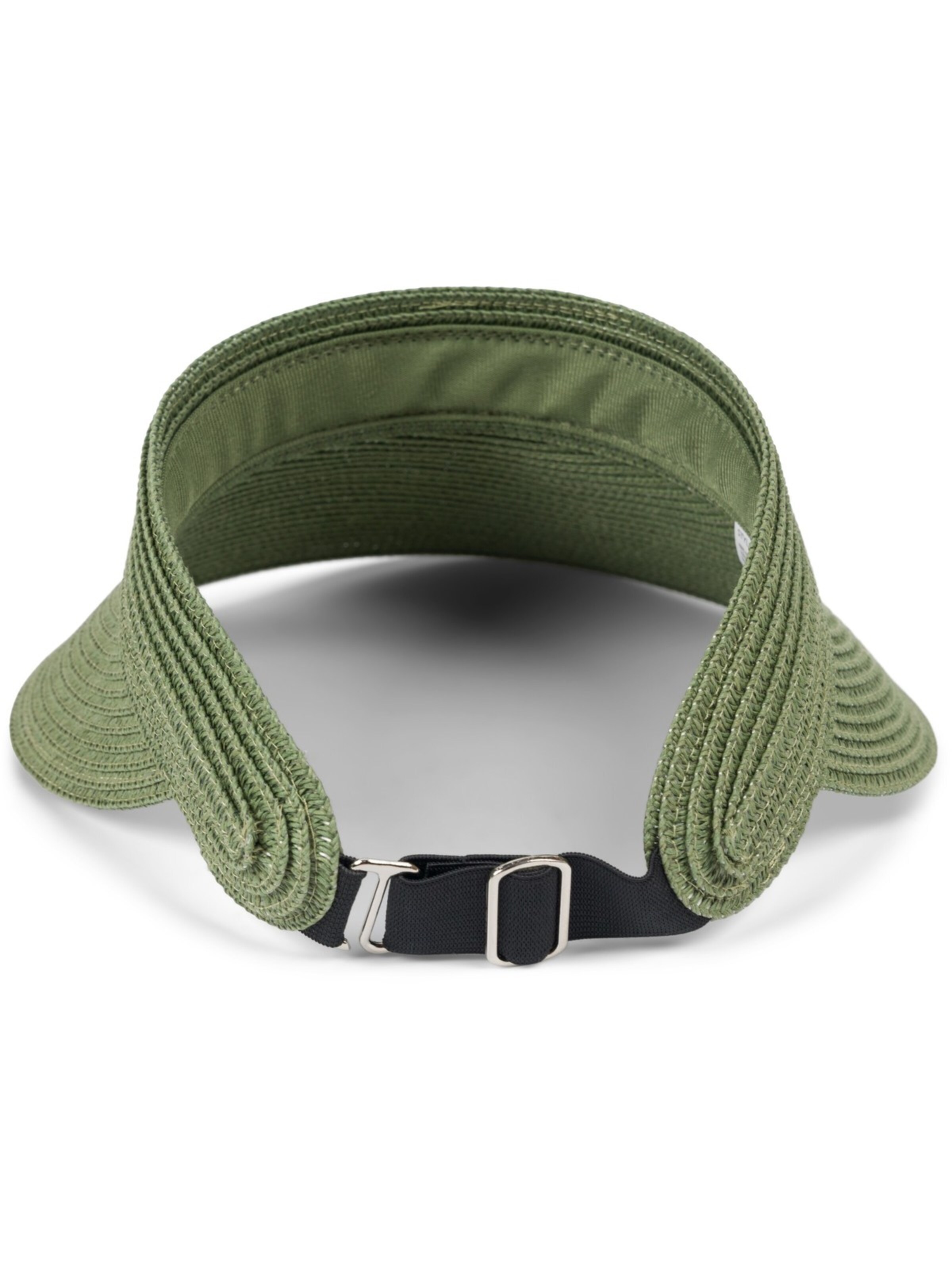 styleBREAKER Cap 'Papierstroh Visor Cap Einfarbig' in Green