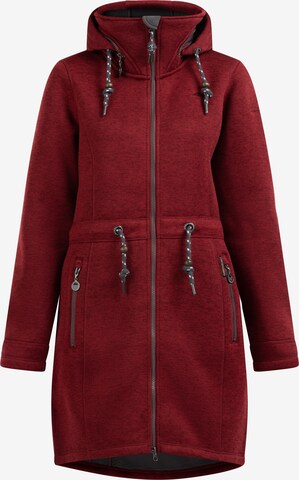 Schmuddelwedda Knitted Coat in Red: front