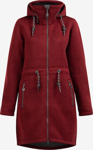 Manteau en tricot Schmuddelwedda en rouge : devant