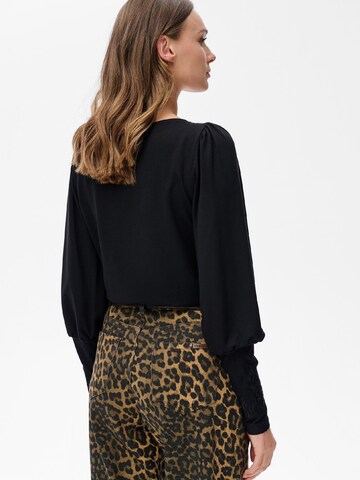 Blue Shadow Blouse in Black