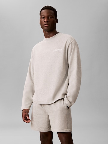 Pyjama long 'Cotton Classics' Calvin Klein en gris : devant