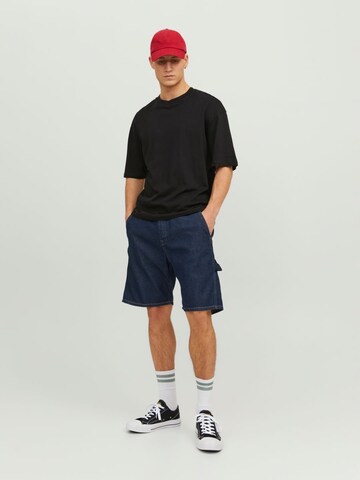 JACK & JONES Loose fit Cargo Jeans 'Tony' in Blue