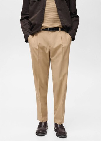 MANGO MAN Slimfit Hose 'Tropical' in Braun: Vorderseite