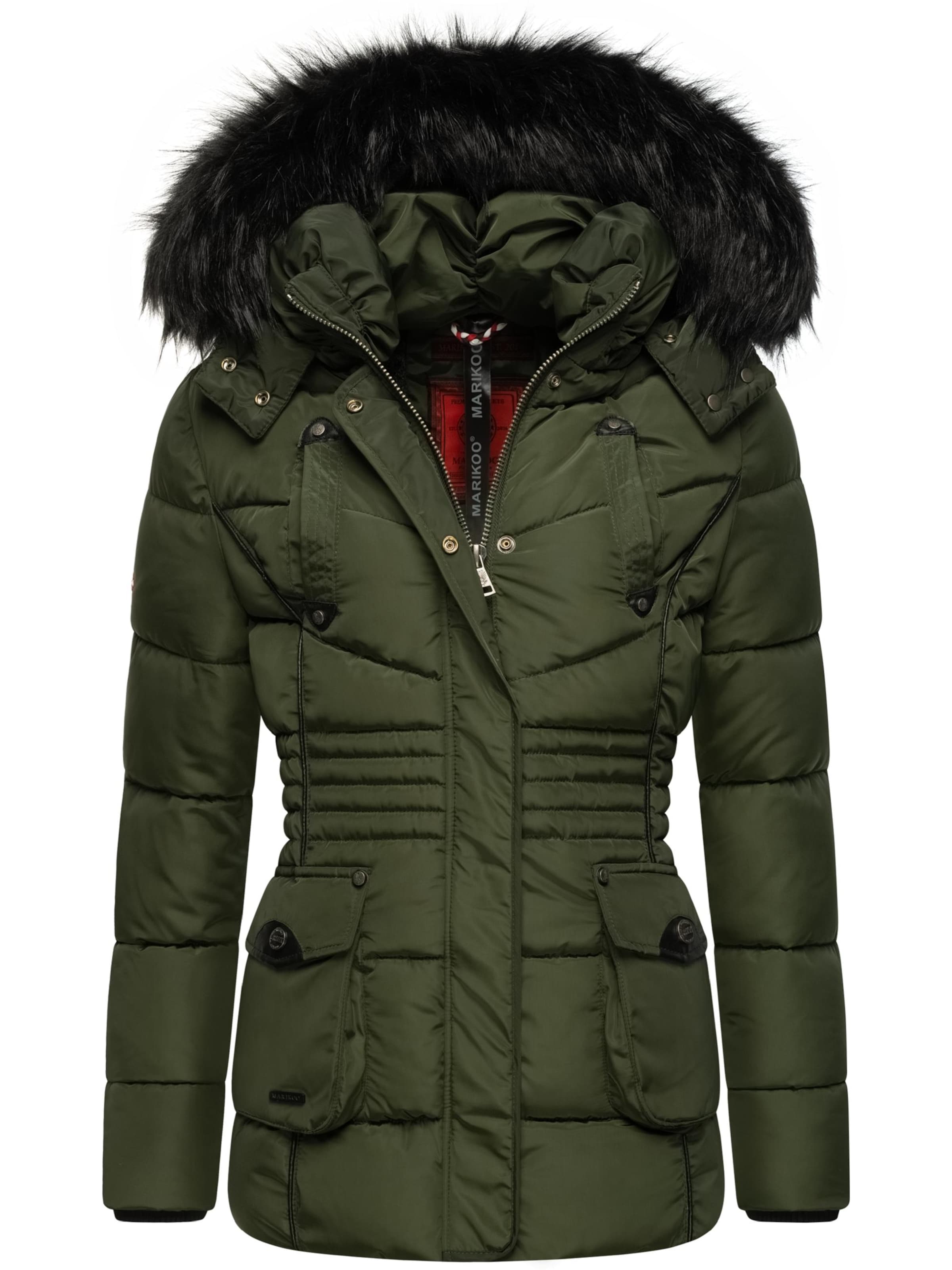MARIKOO Winter jacket 'Vanilla' in Green: front