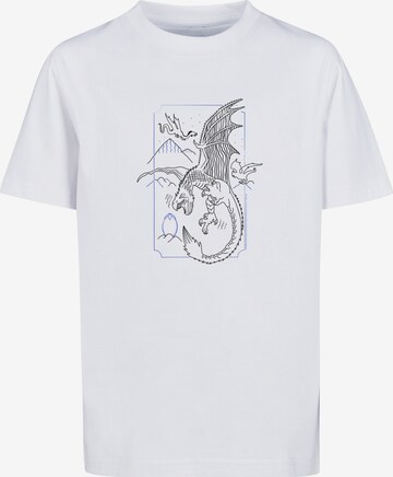 F4NT4STIC Shirt 'Harry Potter Dragon' in Wit: voorkant