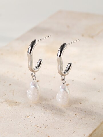 Hey Happiness Ohrringe 'Chunky Pearl' in Silber