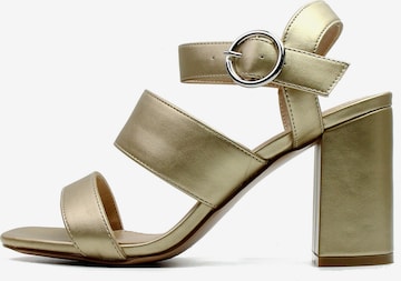 Celena - Sandalias con hebilla 'Charlyn' en oro: frente