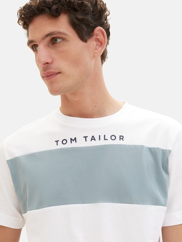 TOM TAILOR قميص بلون أبيض