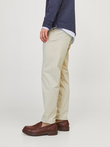 JACK & JONES Tapered Chino trousers 'JPStace JJHarlow' in Beige