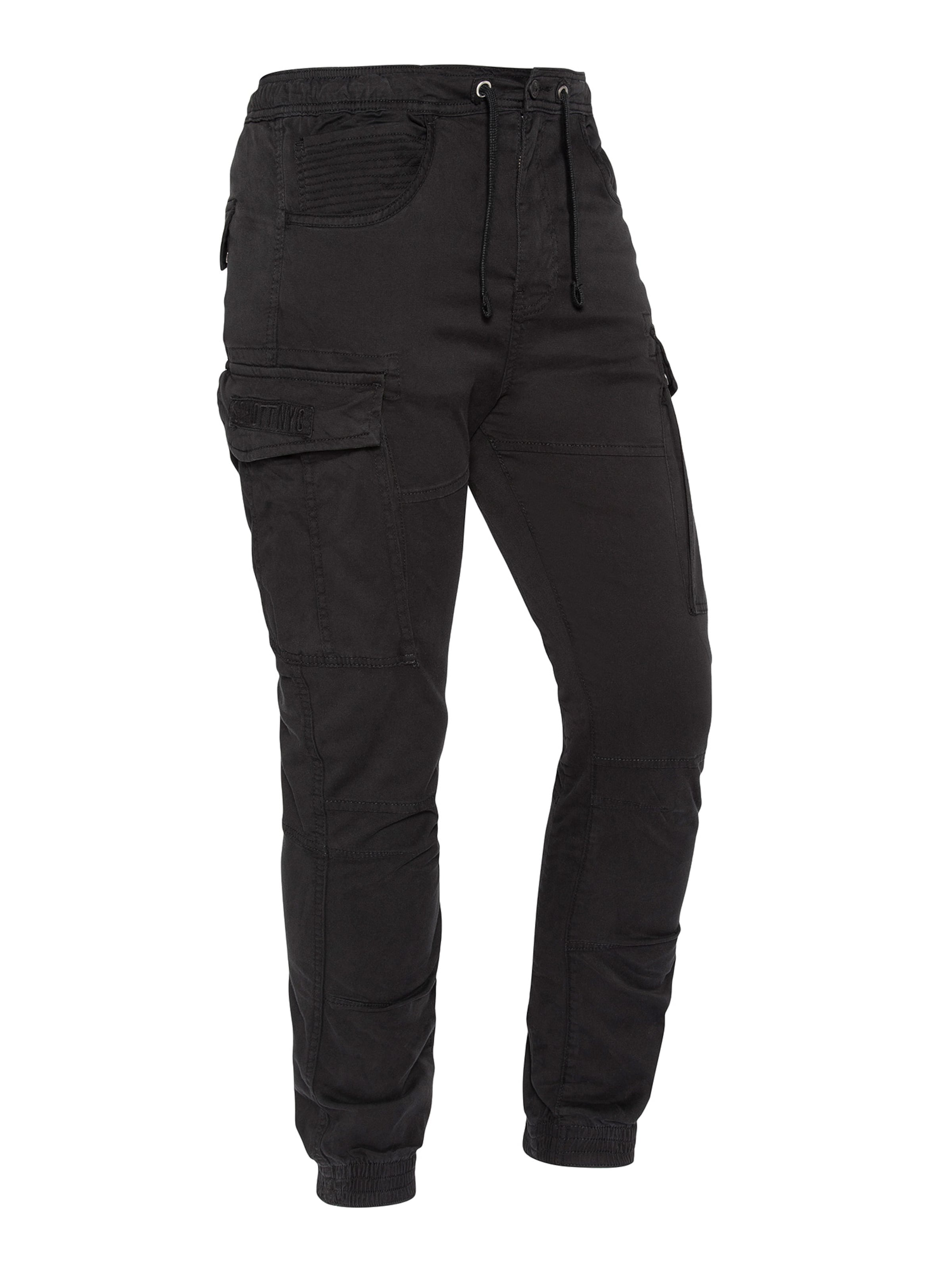 Schott NYC Regular Cargo Pants in Black