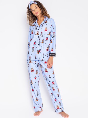 PJ Salvage Pyjama 'Flannels' in Blau