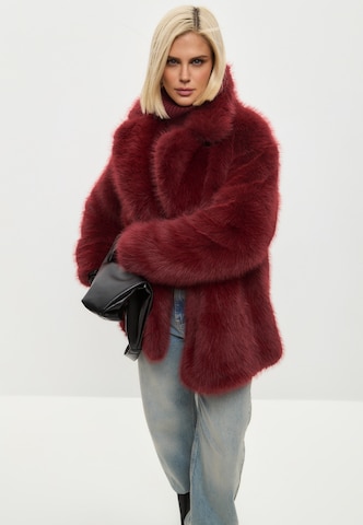 CESARE GASPARI Wintermantel in Rood: voorkant