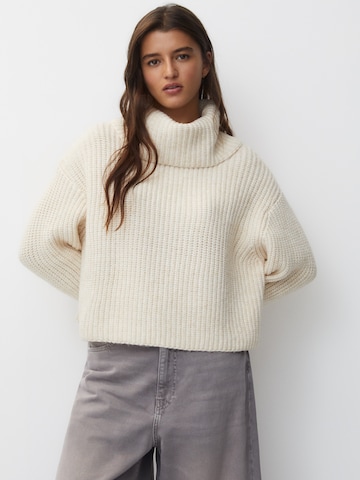 Pull&Bear Sweter w kolorze beżowy: przód