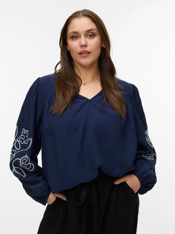 Vero Moda Curve Blouse 'VMCanya' in Blue: front