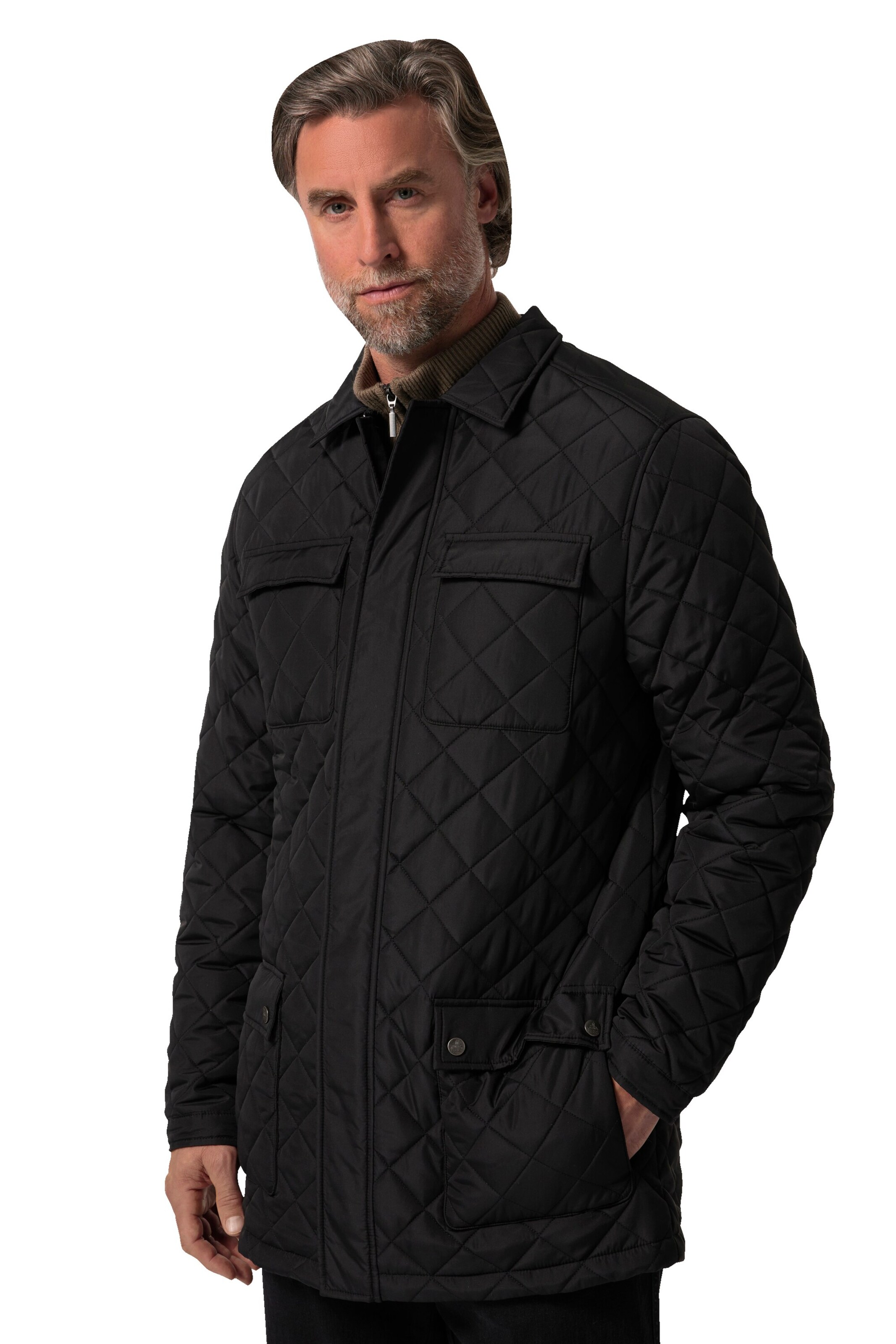 Boston Park Between-Season Jacket in Black: front