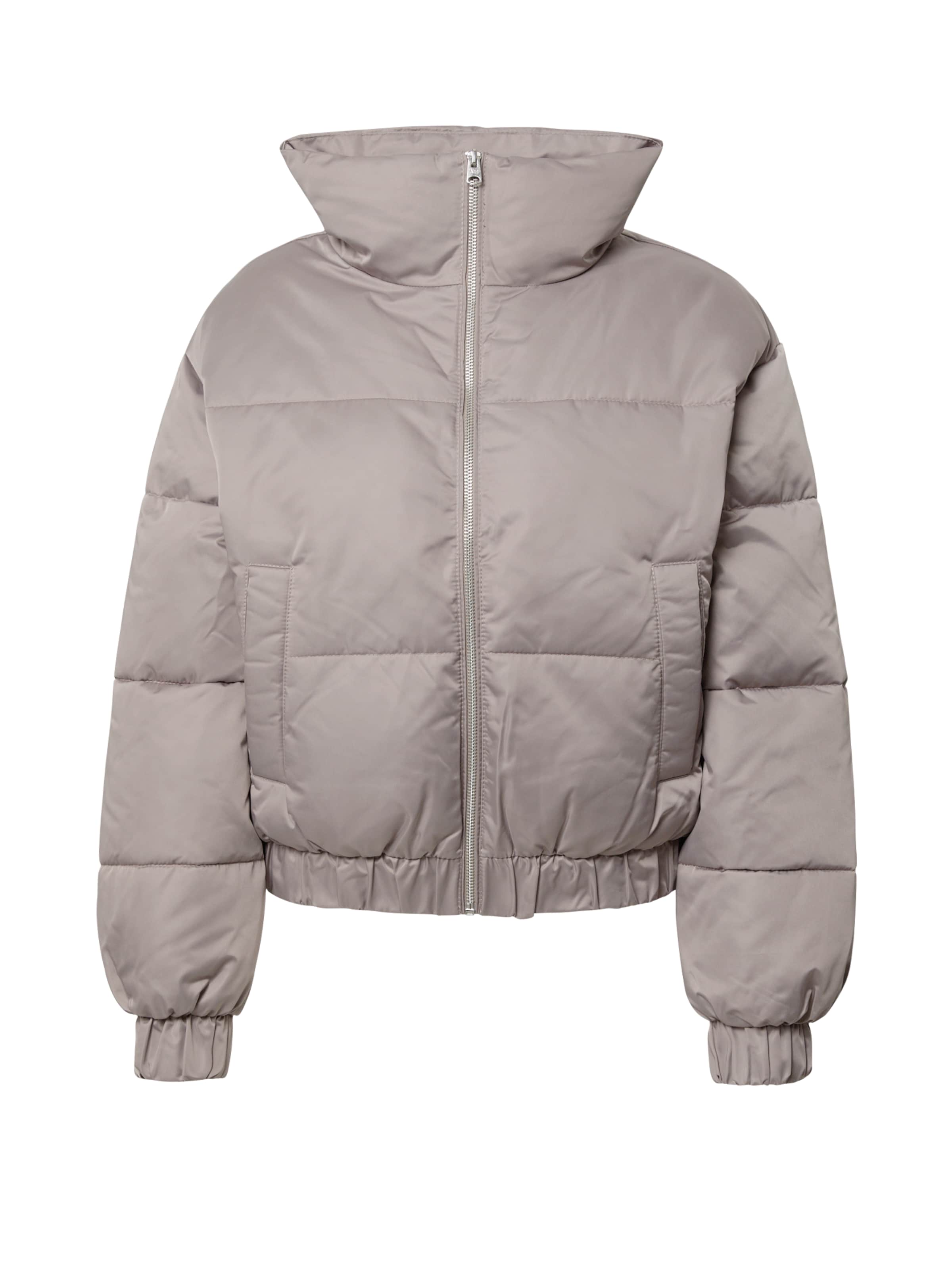 Abercrombie & Fitch Zimní bunda – šedá: přední strana