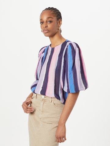 QS Blouse in Blauw: voorkant